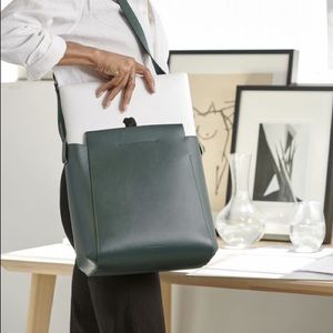 Everlane Form Bag (Dark Green, Italian Leather)
